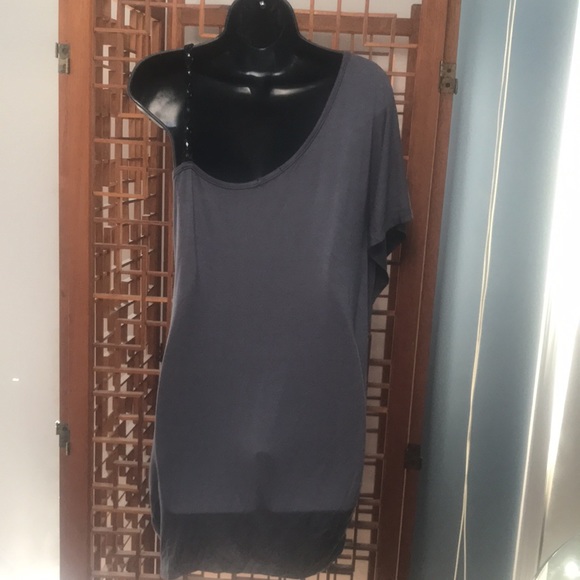 Rhapsody gray shirt with one jeweled strap size XL - Picture 5 of 5
